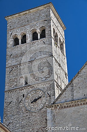 St. Rufino Belltower Cathedral. Assisi. Umbria. Stock Photo