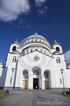 St. Sava Cathedral in Belgrade, Capital city of Serbia Stock Photo