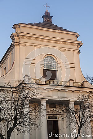 St. Stanislaus Church in Siedlce in Poland Stock Photo