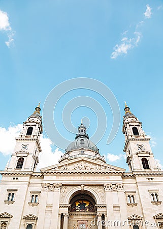 St. Stephen`s Basilica Szent Istvan Bazilika in Budapest, Hungary Stock Photo