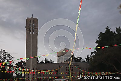 St. Stephen`s St. Estifanos Church at Menelik II Avenue, Addis Ababa, Ethiopia Editorial Stock Photo