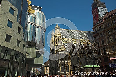 St Stephens Cathedral, Vienna Editorial Stock Photo