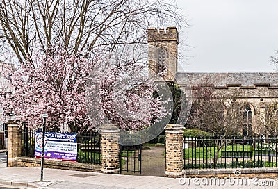 St Thomas church Ryde, quiet area Editorial Stock Photo