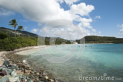 St. Thomas Island Lindbergh Bay Stock Photo