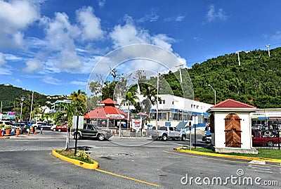 St thomas us virgin island colorful street capital Editorial Stock Photo