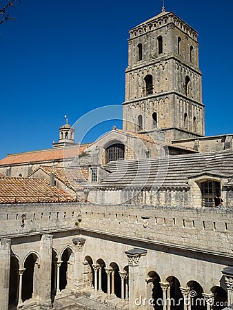 St. Trophime cloister Editorial Stock Photo