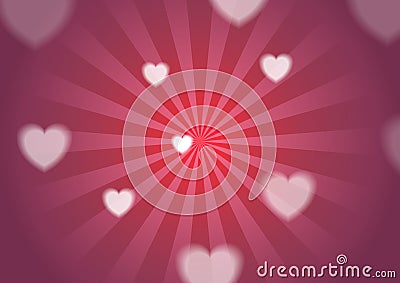 St Valentines Day background with hearts Vector Illustration