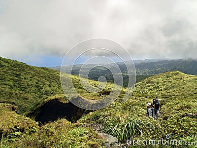 St.Vincent and the Grenadines La Soufriere Volcano Trail Editorial Stock Photo