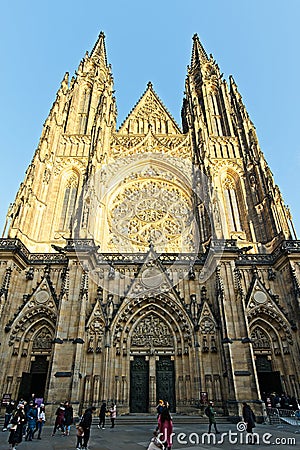 St. Vitus Cathedral Editorial Stock Photo