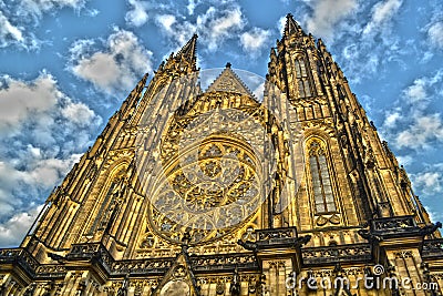 St. Vitus Cathedral in Prague Stock Photo