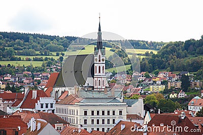 St Vitus Church in Cesky Krumlov, South Bohemia, Czech Republic Stock Photo