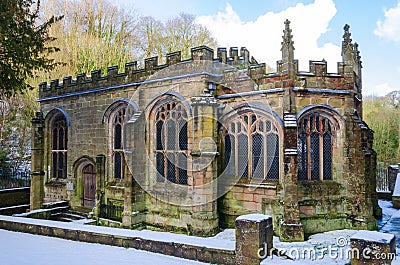 St Winefride`s Chapel is built above the well Editorial Stock Photo