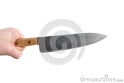 Stabbing with a Kitchen Knife Stock Photo