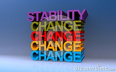 stability change on blue Stock Photo