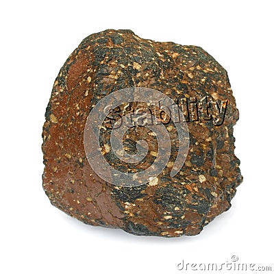 Stability - large stone Stock Photo