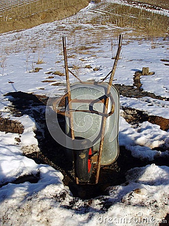 Stable manure form animals as fertilizer Stock Photo