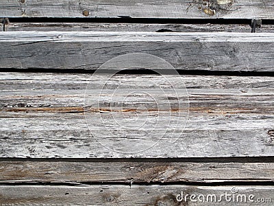 A Stack of Aged Lumber. Stock Photo