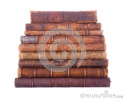 Stack of antique books Stock Photo