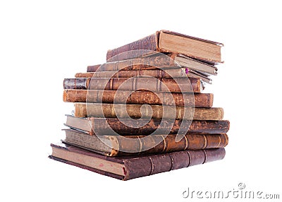 Stack antique books Stock Photo