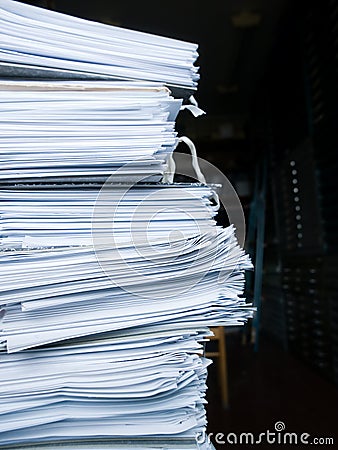 Stack of archive files Stock Photo