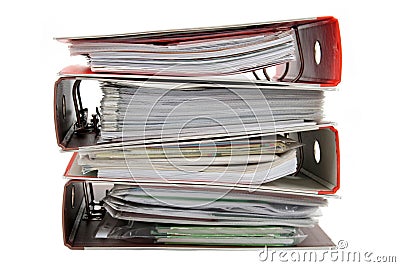 Stack of Binders Stock Photo