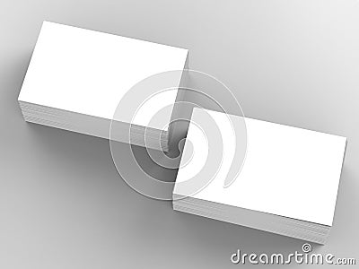 Stack of blank business cards Stock Photo