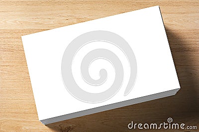 Stack of blank name cards Stock Photo