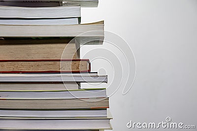 Stack Of Boks in a White Background Stock Photo