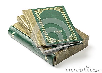 Stack of books and book covers Stock Photo