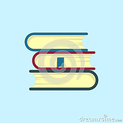 Stack of books flat. vector modern design illustration Vector Illustration