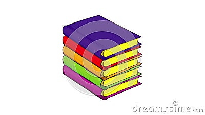 Stack of Books Icon Animation Stock Footage - Video of books, text:  223543302