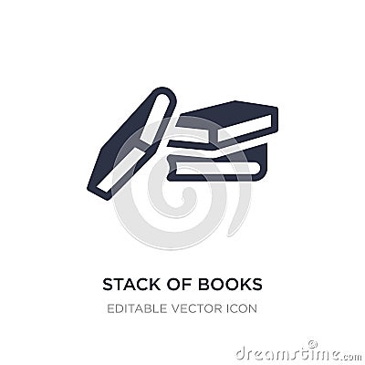 stack of books icon on white background. Simple element illustration from Education concept Vector Illustration