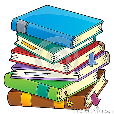 Stack of books theme image 1 Vector Illustration