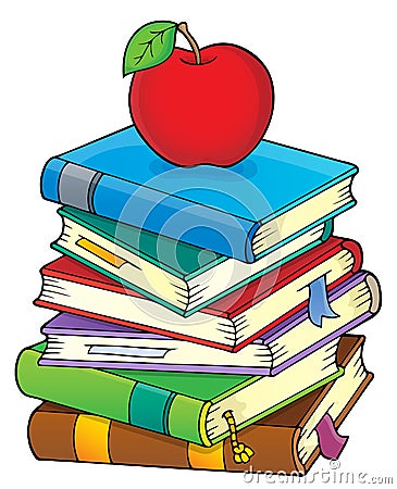 Stack of books theme image 2 Vector Illustration