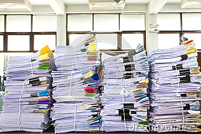 Stack of business papers Stock Photo
