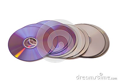 Stack of cd roms. CD & DVD disk Stock Photo