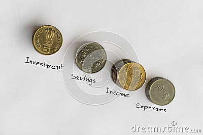 Stack Of Coins For Finance And Savings Stock Photo