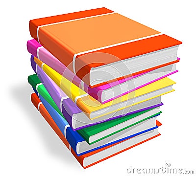 Stack of color books Stock Photo