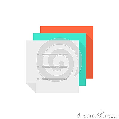 Stack of color memo to-do list Vector Illustration