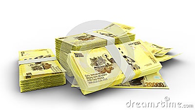 Stack of Congolese franc notes Stock Photo