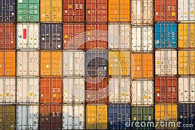 Stack of containers Stock Photo