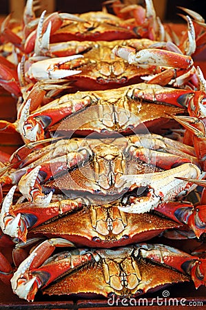 Stack of crabs Stock Photo