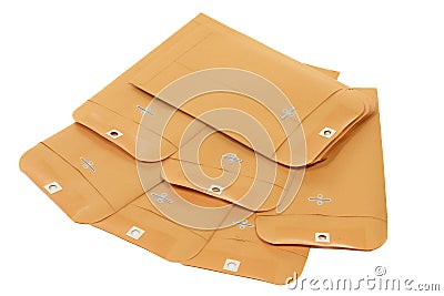 A Stack of Craft 6x9 Envelopes Isolated On White Stock Photo