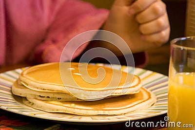 Stack of Delicious Pancakes Stock Photo