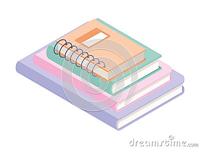 stack of diaries Vector Illustration