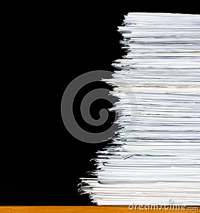 Stack of documents or files, overload of paperwork Stock Photo