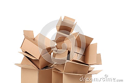 Stack of empty boxes. Stock Photo