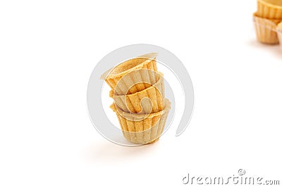 Stack of empty tartlets Stock Photo