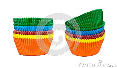 A stack of empty tartlets Stock Photo