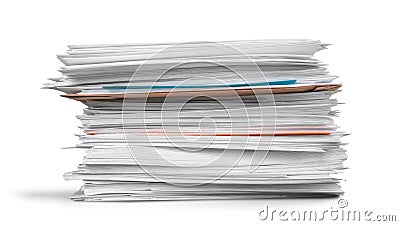 Stack of Envelopes / Files / Documents Stock Photo